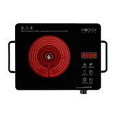 ModishOmbre 2200W induction cooktop with sleek silver finish and digital touch controls on display